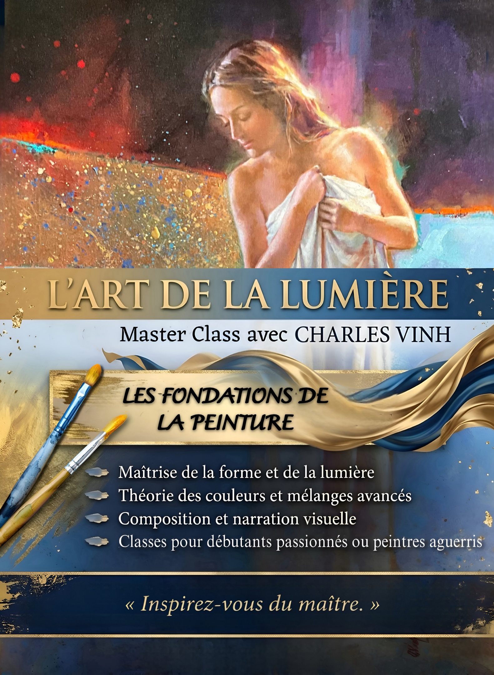 MASTER CLASS . Charles Vinh . Studio Art Académie Rosemère. Nicole Dubé