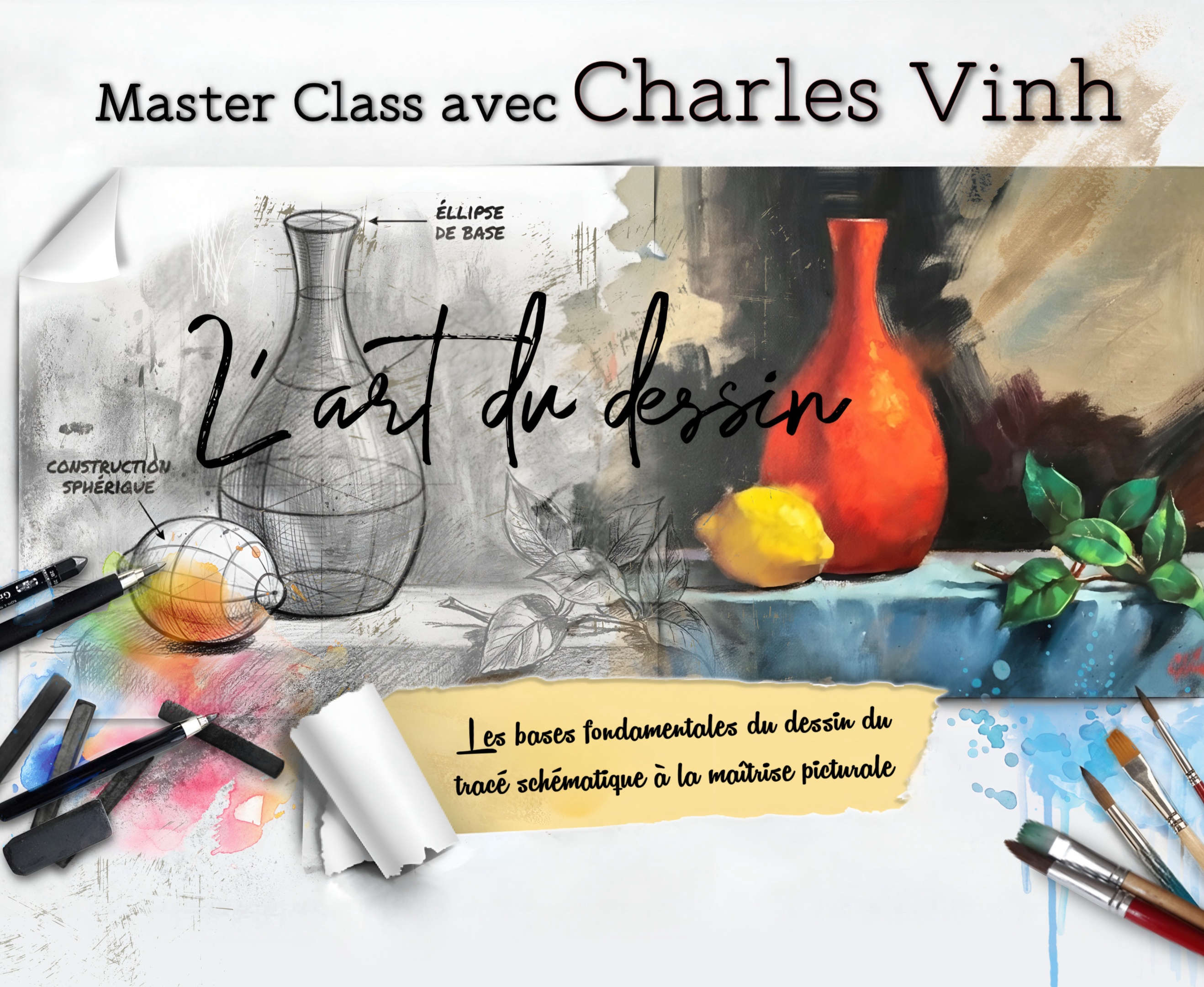 L’art du dessin . Charles Vinh . Studio Art Académie Rosemère 